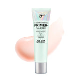 IT Cosmetics Your Skin But Better Primer+ en bote vertido para mayor duración del maquillaje
