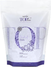 Italwax Top Line Orchid wax jar close-up showing transparent texture for precise placement.