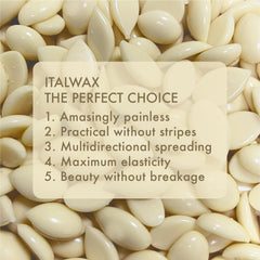 Italwax White Chocolate: aplicación con espátula sin necesidad de tiras.