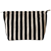 Itgowisa bolso maquillaje rayas: diseño a rayas para uso diario y viaje.