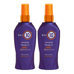 It's a 10 Haircare Miracle Leave-In Keratin Spray pack de 2 prêt à démêler et protéger la chaleur.