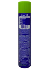 Aplicación rápida de Miracle Finishing Spray de It's a 10 Haircare para fijar peinado sin esfuerzo.