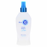 Its A 10 Miracle Leave-In Lite bottle pour showing lightweight protection for frizz control