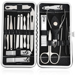 IUFQOZG kit de manicura 19 en 1 en funda de viaje, cómodo para viajes.