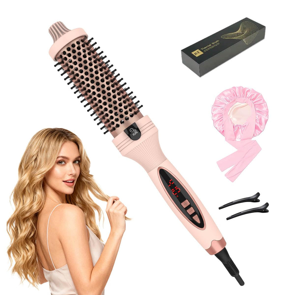 IUI Beauty cepillo térmico de 1.5 pulgadas con barril cerámico para cabello suave.