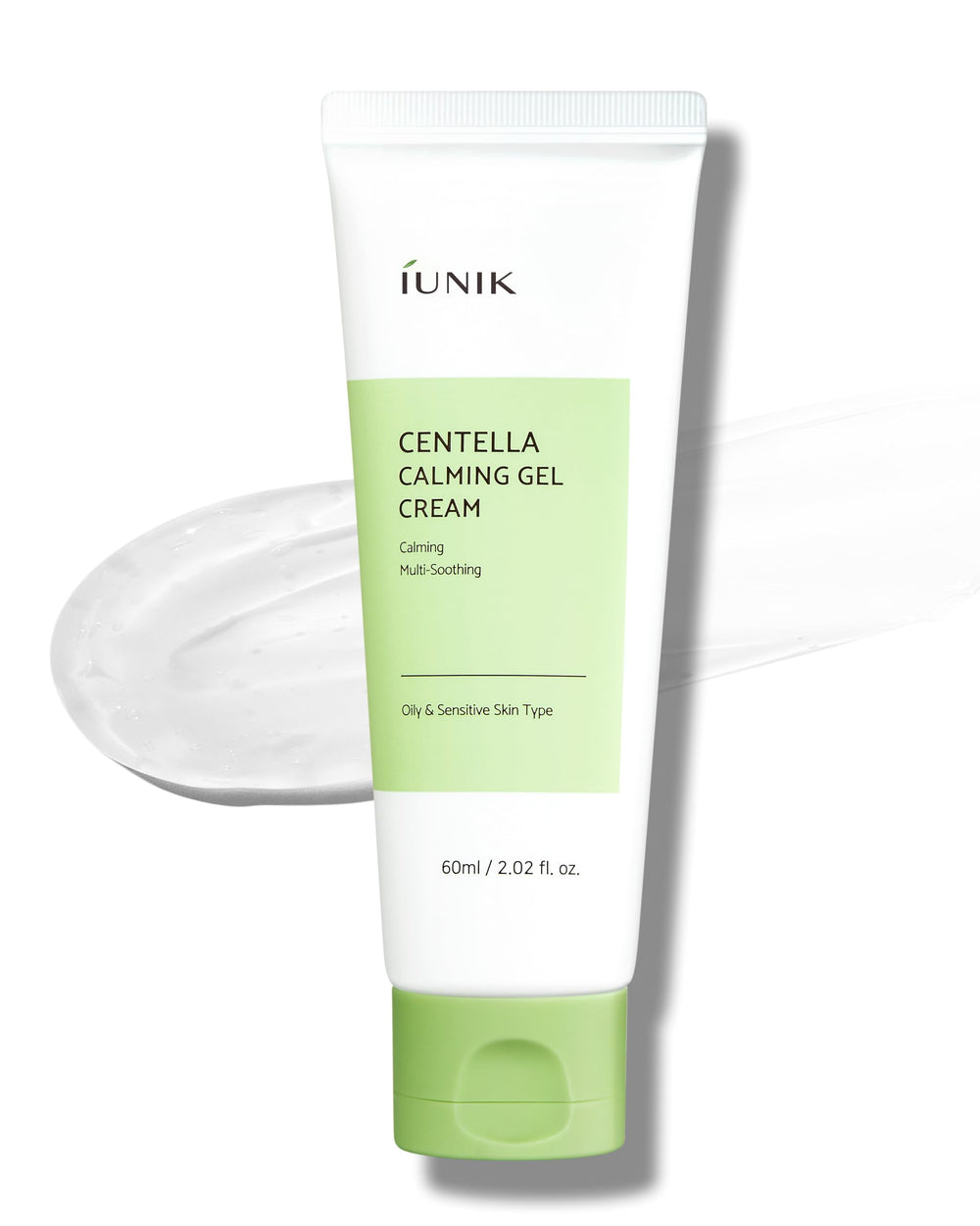 IUNIK Centella Calming Gel Cream, botella: hidratación ligera para piel sensible y grasa