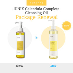 IUNIK démaquillant huile Calendula-Jojoba micellaire, douceur adaptée aux peaux sensibles.