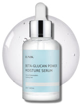 IUNIK Sérum Beta-Glucane hydratant, bouteille claire pour hydratation durable.