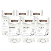 Ivory desodorante coco sin aluminio, pack de 6, protección confiable todo el día.