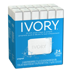 Ivory Original barra jabón 4oz, limpieza suave para toda la familia, sin colorantes.