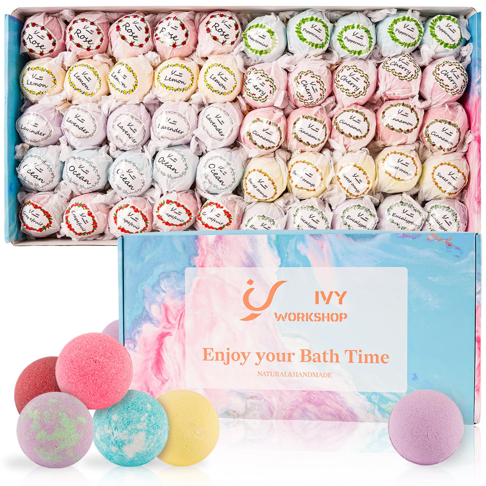 Bombe IvyWorkshop rose prête à libérer son parfum floral relaxant dans le bain