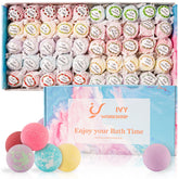Bombe IvyWorkshop rose prête à libérer son parfum floral relaxant dans le bain