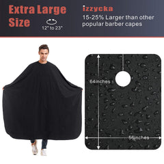 Izzycka capa barbero talla grande 64x56 apta para adultos.