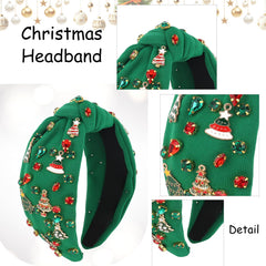 Diadema Jaciya con piedras rojas y verdes para brillo duradero.