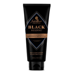 Jack Black Black Reserve limpiador en botella, limpieza diaria suave para piel y cabello