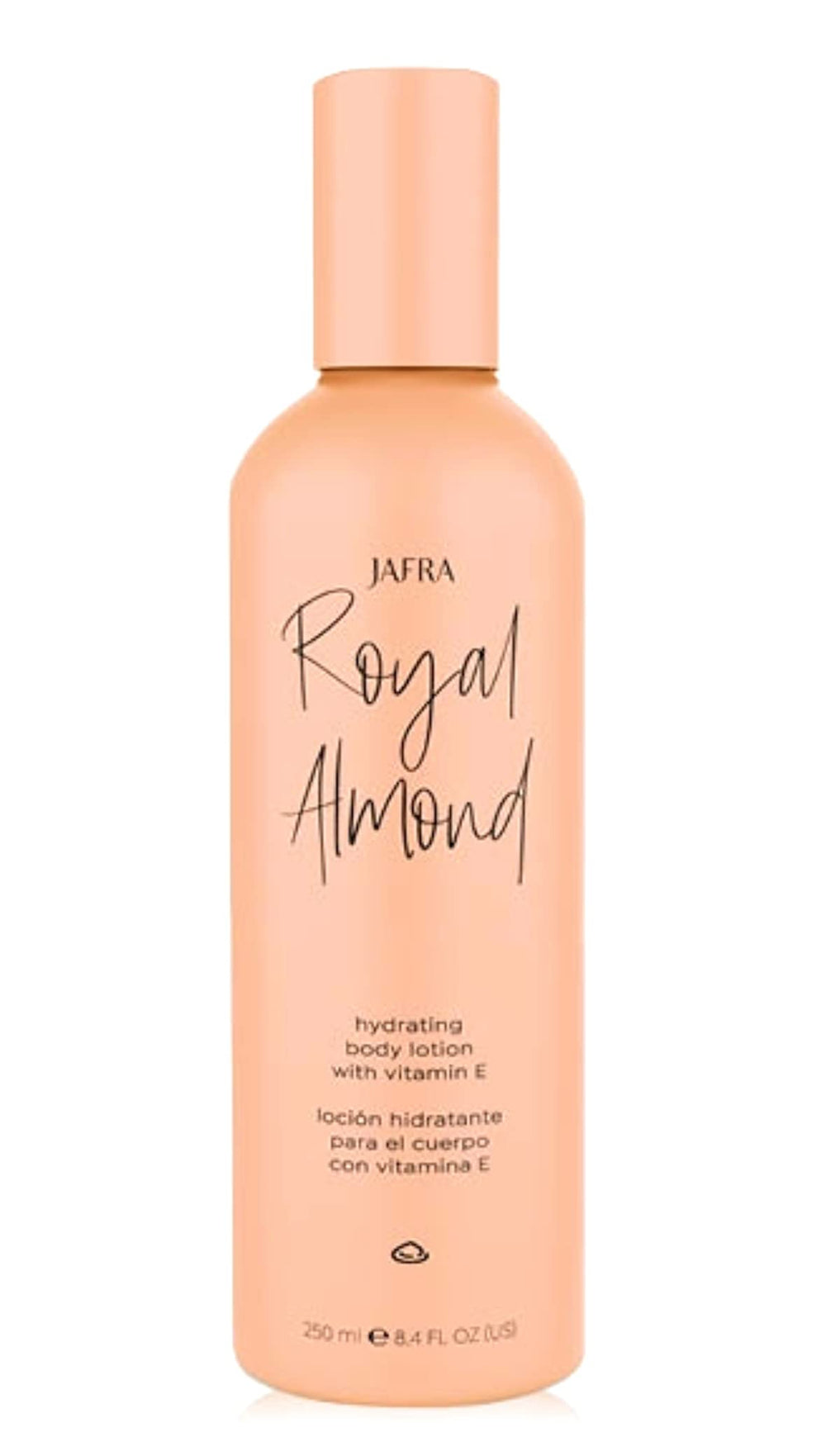 Loción corporal de almendra real de JAFRA, botella vertida, hidratación suave para la piel