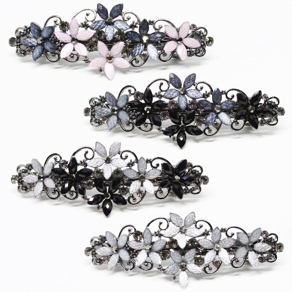 Jakeni pasador de pelo flor cristal brillante para peinados elegantes.
