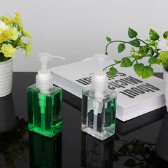 Dispensadores reutilizables Jansburg 100 ml listos para recargas y reducción de residuos.