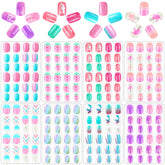 Uñas postizas JANYUN para niñas con estuches, regalo ideal.