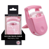 Rizador de JAPONESQUE viaje rosa, tamaño compacto para bolso