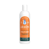 Jason Alivio de Caspa: botella de 12 oz mostrando champú 2 en 1 para cabello suave.