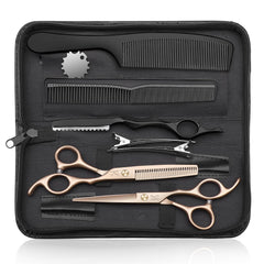 Ciseaux JASON droits de coiffure, lames nettes pour des coupes précises à domicile.