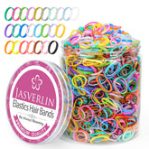 JASVERLIN Bandas elásticas para cabello de bebé, coloridas y fáciles de usar.