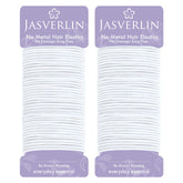 Elásticos Jasverlin 2 mm blancos para cabello fino, sin tirones