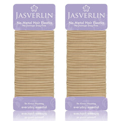 JASVERLIN elástico blanco ultrafino para cabello fino, sujeción suave.