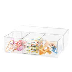 JDOTL organizador de accesorios para cabello, acrílico claro, visualiza gomas y lazos con claridad