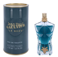 Frasco Le Beau de Jean Paul Gaultier, aroma fresco y masculino para uso diario.