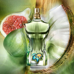 Jean Paul Gaultier Le Beau Paradise Garden, etiqueta clara para identificar fragancia sofisticada.