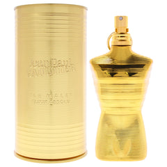Frasco de Le Male Elixir Absolu Intense de Jean Paul Gaultier, ideal para presencia duradera.