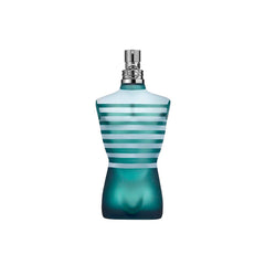 Empaque de Le Male de Jean Paul Gaultier, detalle elegante para regalo sofisticado
