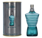 Frasco Le Male de Jean Paul Gaultier, vista frontal, ideal para uso diario.