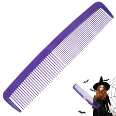 Peine gigante Jefuzh en purpura para broma de Halloween, ideal para fiestas.