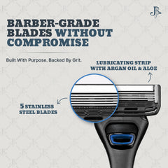 Jeremy's Razors: lubricante con argán y aloe para deslizamiento suave.