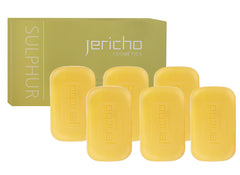Jericho jabon azufre mar muerto con aceite de oliva, textura suave para rostro y cuerpo