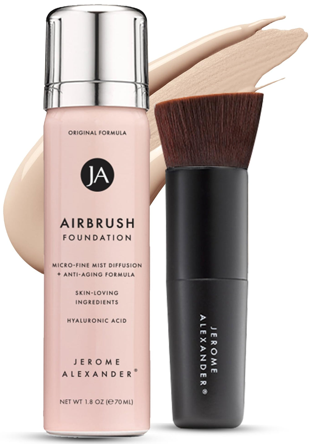 Jerome Alexander AirBrush Foundation — bouteille pour une application légère et couvrante durable