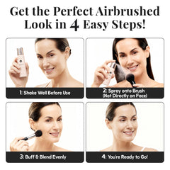 Texture mate naturelle avec MagicMinerals AirBrush pour couvrance naturelle