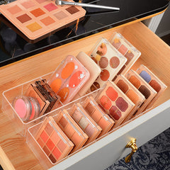 JessLab organizador acrílico con separación para maquillaje, ideal para sombras, labiales y brochas