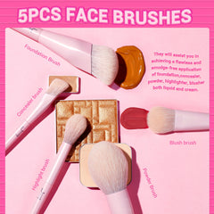 Brocha Jessup fondo-concealer para cobertura rápida y precisa.