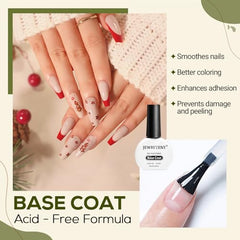 JEWHITENY esmalte-gel 10ml-conjunto: acabado duradero para diseños caseros.