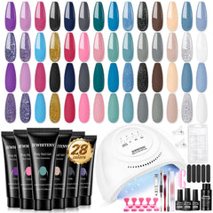 El kit JEWHITENY con lámpara incluida facilita manicuras en casa.