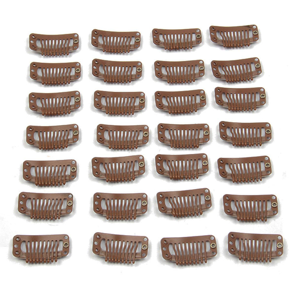 Clip metálico JFFX de 32 mm con 9 dientes para extensiones