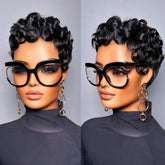 Peluca Jgzpfo Pixie con corte natural, aspecto realista y lista para usar
