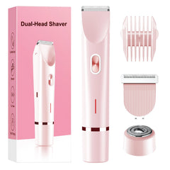 Bikini Trimmer Jianeil con cabezal doble para cuerpo y rostro, afeitado cómodo y preciso.