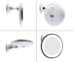 JiBen miroir-maquillage LED: bras 360° pour ajustement rapide.