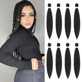 JIEANYAN cabello trenzas preestirado 24 pulgadas, para trenzas definidas.