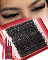JIMIRE kit-pestañas-fluffy-200d-d-curva: volumen suave para looks diarios.